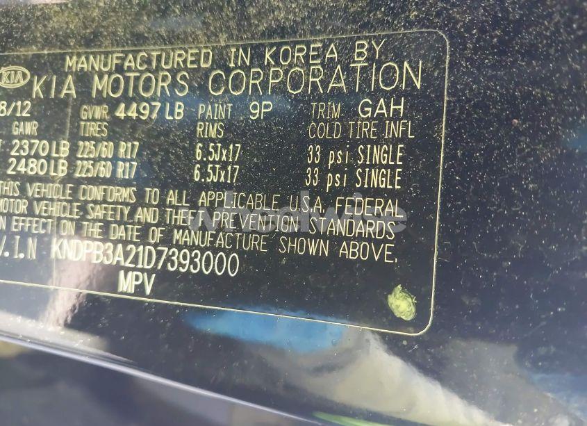 Photo 9 of 2013 Kia Sportage LX (VIN KNDPB3A21D7393000)