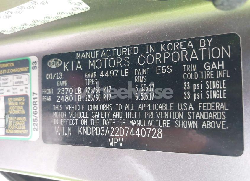 Photo 9 of 2013 Kia Sportage LX (VIN KNDPB3A22D7440728)
