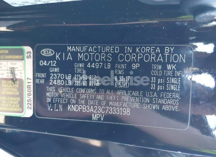 Photo 9 of 2012 Kia Sportage LX (VIN KNDPB3A23C7333198)