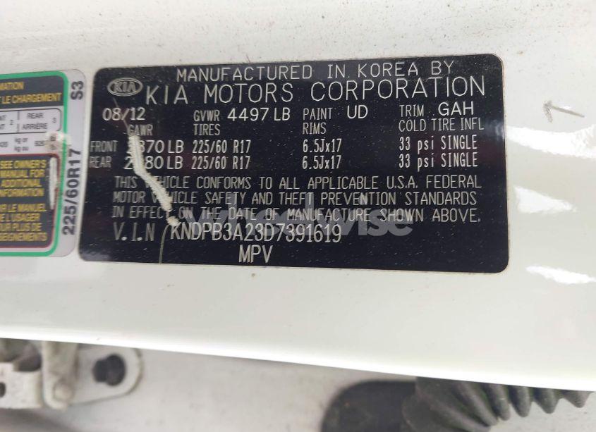 Photo 9 of 2013 Kia Sportage LX (VIN KNDPB3A23D7391619)