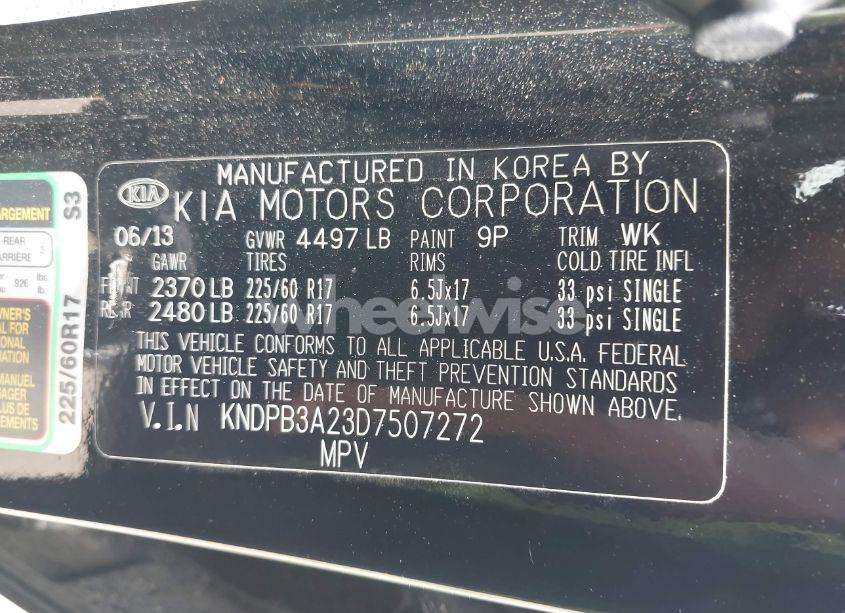 Photo 9 of 2013 Kia Sportage LX (VIN KNDPB3A23D7507272)