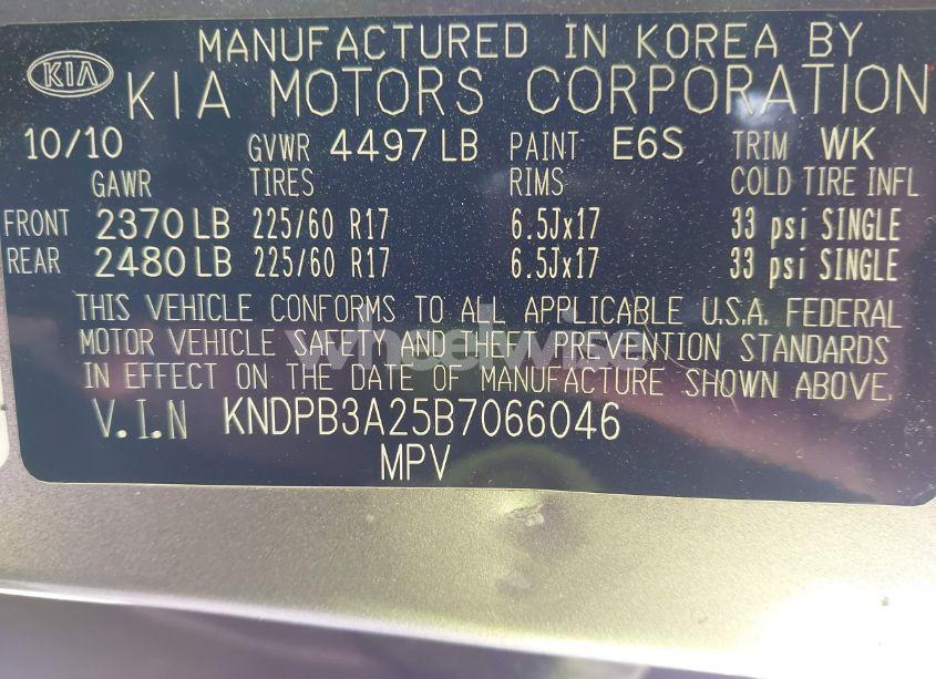 Photo 9 of 2011 Kia Sportage LX (VIN KNDPB3A25B7066046)