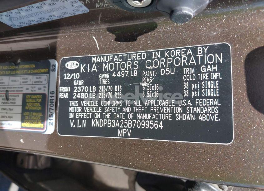 Photo 9 of 2011 Kia Sportage LX (VIN KNDPB3A25B7099564)