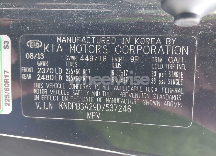 Photo 9 of 2013 Kia Sportage LX (VIN KNDPB3A29D7537246)