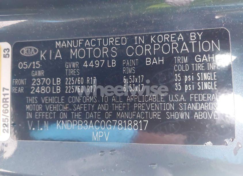 Photo 9 of 2016 Kia Sportage LX (VIN KNDPB3AC0G7818817)