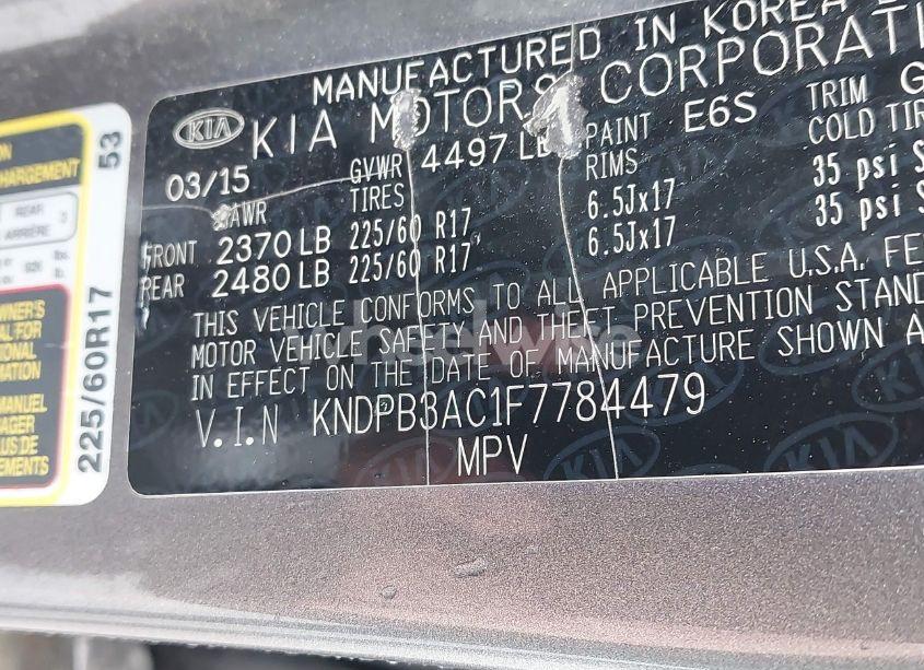 Photo 9 of 2015 Kia Sportage LX (VIN KNDPB3AC1F7784479)