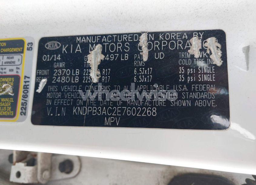 Photo 9 of 2014 Kia Sportage LX (VIN KNDPB3AC2E7602268)
