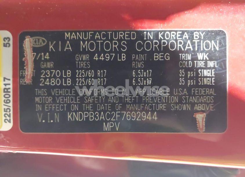 Photo 9 of 2015 Kia Sportage LX (VIN KNDPB3AC2F7692944)