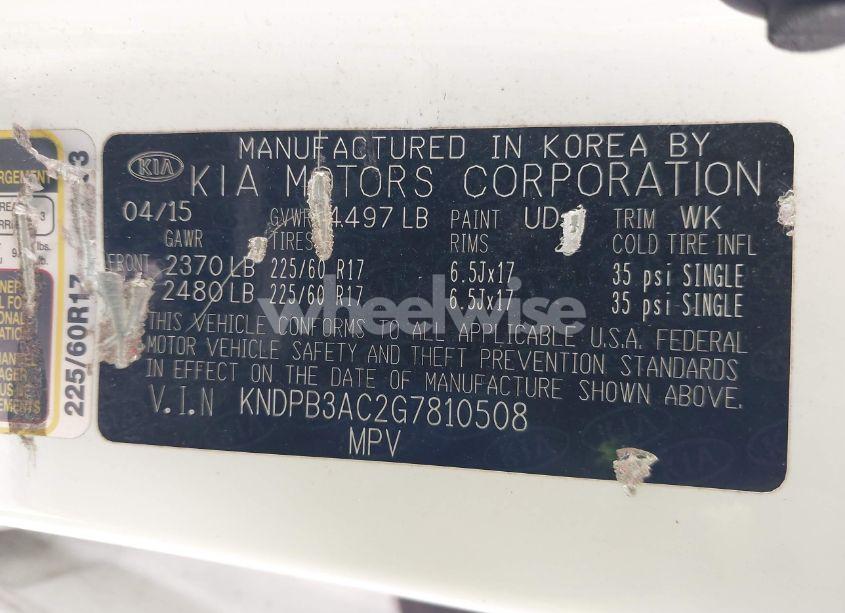 Photo 9 of 2016 Kia Sportage LX (VIN KNDPB3AC2G7810508)