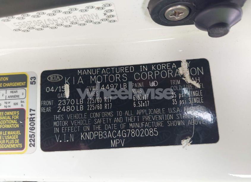 Photo 9 of 2016 Kia Sportage LX (VIN KNDPB3AC4G7802085)