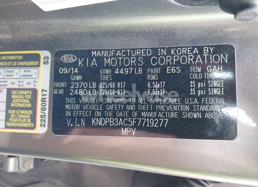 Photo 9 of 2015 Kia Sportage LX (VIN KNDPB3AC5F7719277)