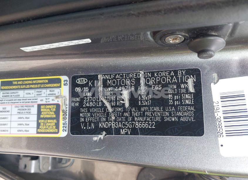 Photo 9 of 2016 Kia Sportage LX (VIN KNDPB3AC5G7866622)