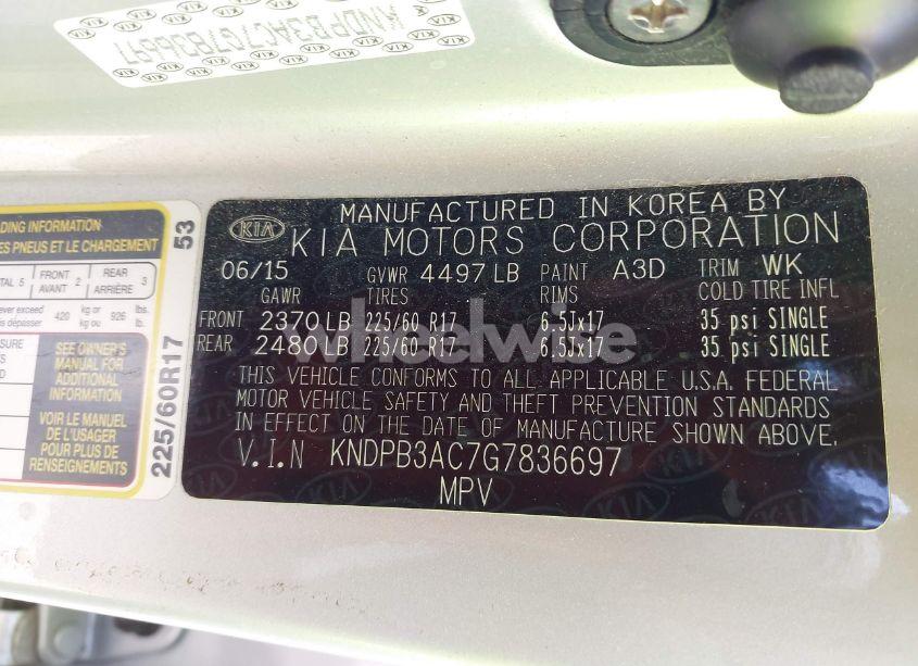 Photo 9 of 2016 Kia Sportage LX (VIN KNDPB3AC7G7836697)