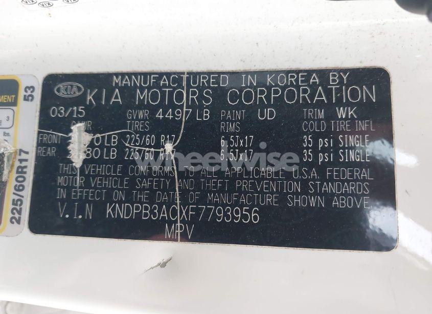 Photo 9 of 2015 Kia Sportage LX (VIN KNDPB3ACXF7793956)