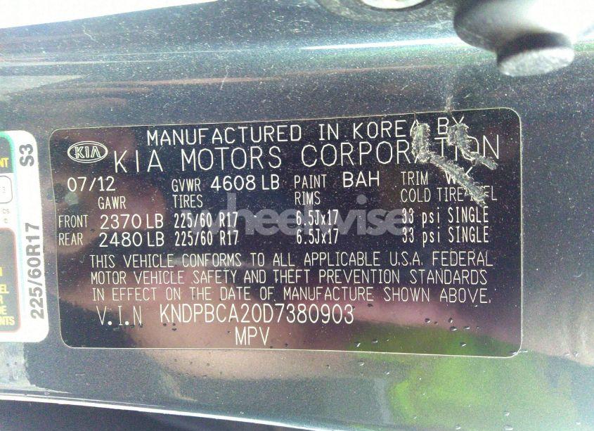 Photo 9 of 2013 Kia Sportage LX (VIN KNDPBCA20D7380903)