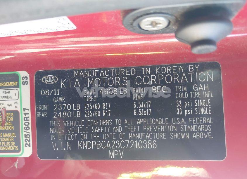 Photo 9 of 2012 Kia Sportage LX (VIN KNDPBCA23C7210386)