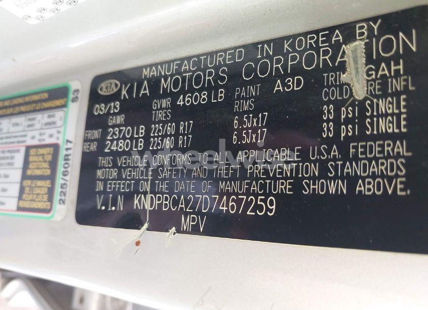 Photo 9 of 2013 Kia Sportage LX (VIN KNDPBCA27D7467259)