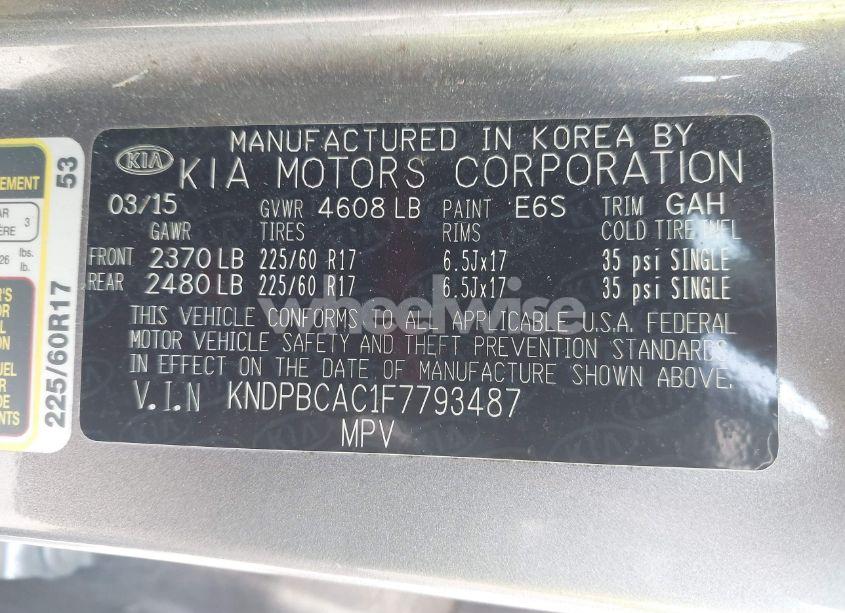 Photo 9 of 2015 Kia Sportage LX (VIN KNDPBCAC1F7793487)