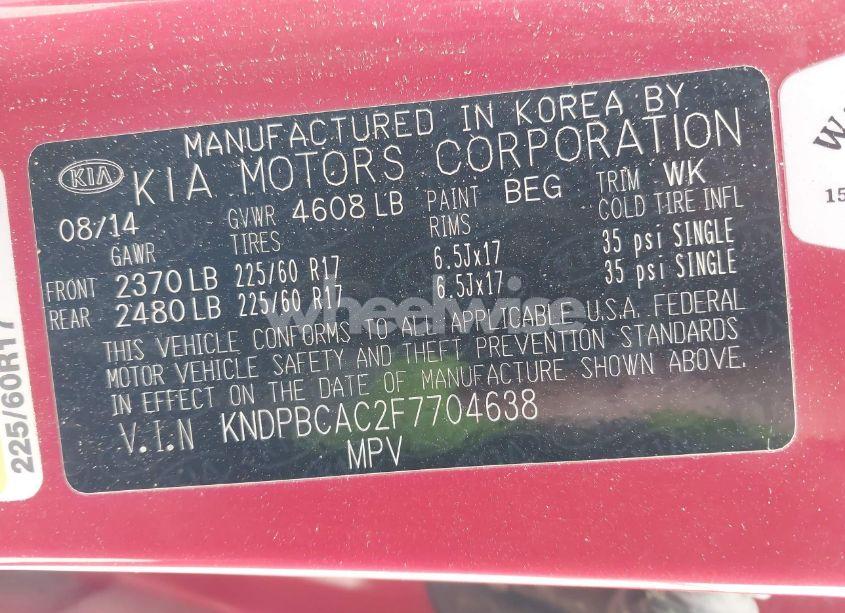 Photo 9 of 2015 Kia Sportage LX (VIN KNDPBCAC2F7704638)