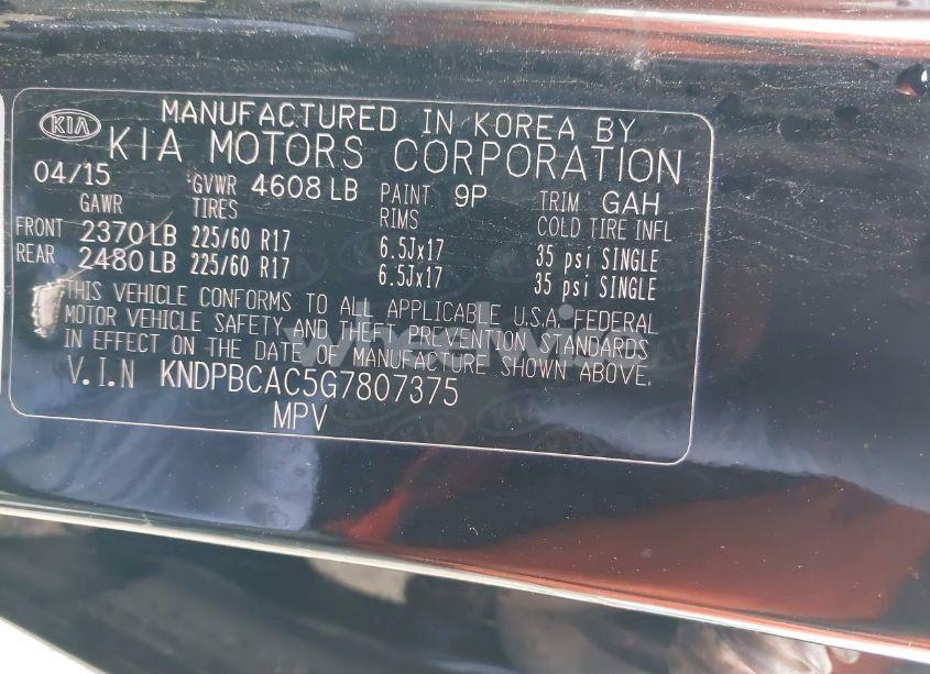 Photo 9 of 2016 Kia Sportage LX (VIN KNDPBCAC5G7807375)