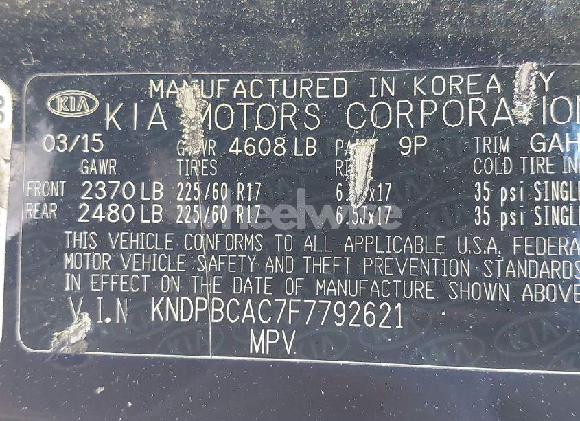 Photo 9 of 2015 Kia Sportage LX (VIN KNDPBCAC7F7792621)