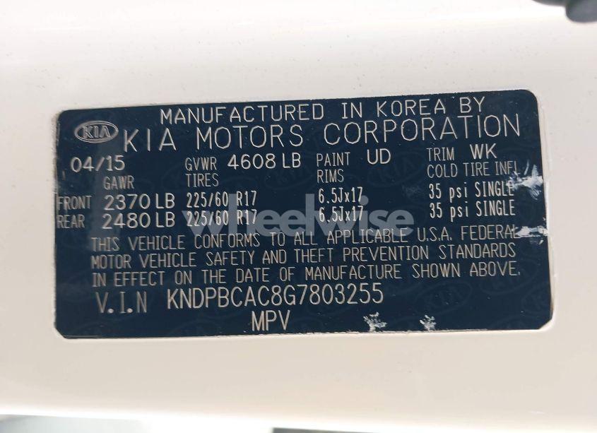 Photo 9 of 2016 Kia Sportage LX (VIN KNDPBCAC8G7803255)