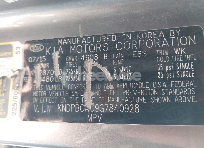 Photo 9 of 2016 Kia Sportage LX (VIN KNDPBCAC9G7840928)