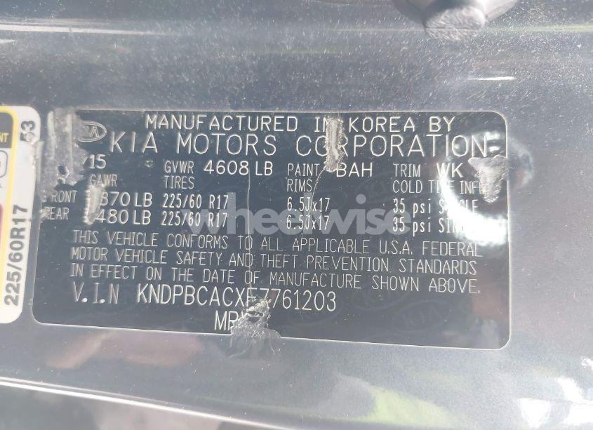 Photo 9 of 2015 Kia Sportage LX (VIN KNDPBCACXF7761203)