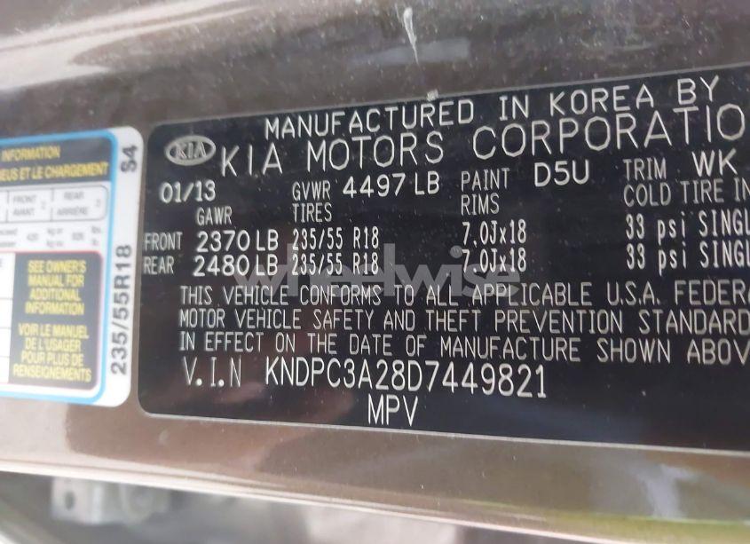 Photo 9 of 2013 Kia Sportage EX (VIN KNDPC3A28D7449821)