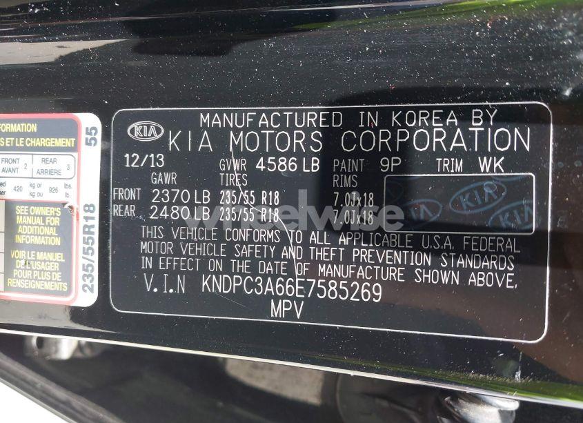 Photo 9 of 2014 Kia Sportage SX (VIN KNDPC3A66E7585269)