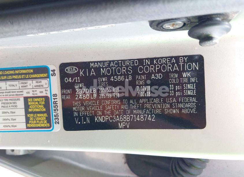 Photo 9 of 2011 Kia Sportage SX (VIN KNDPC3A68B7148742)