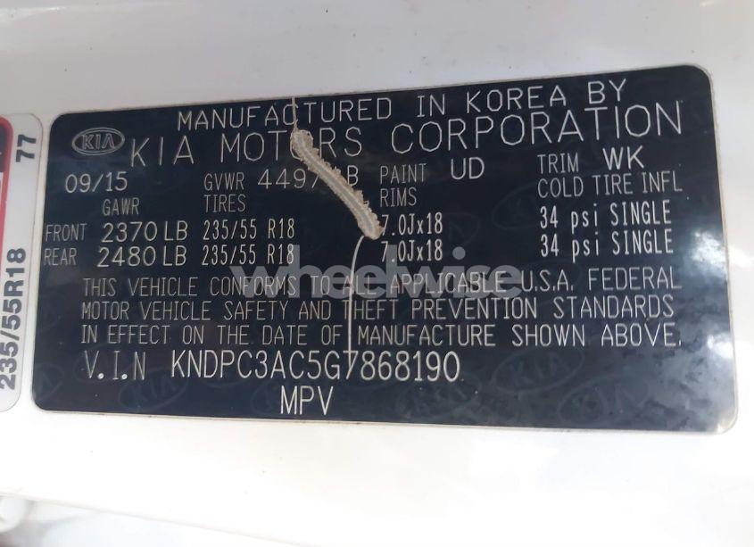 Photo 9 of 2016 Kia Sportage EX (VIN KNDPC3AC5G7868190)