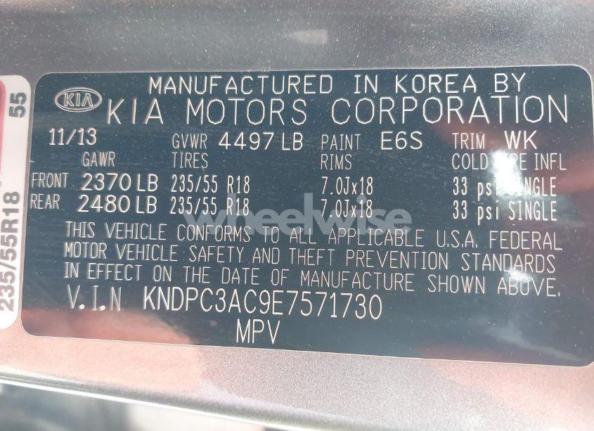 Photo 9 of 2014 Kia Sportage EX (VIN KNDPC3AC9E7571730)