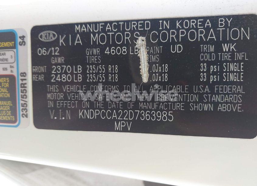 Photo 9 of 2013 Kia Sportage EX (VIN KNDPCCA22D7363985)