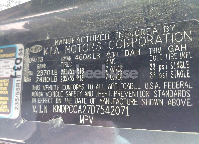 Photo 9 of 2013 Kia Sportage EX (VIN KNDPCCA27D7542071)