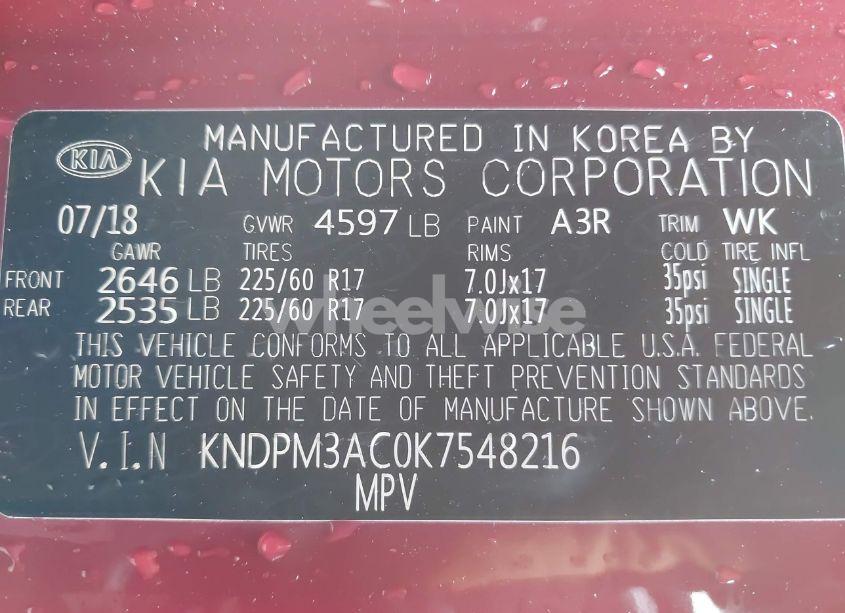 Photo 9 of 2019 Kia Sportage LX (VIN KNDPM3AC0K7548216)