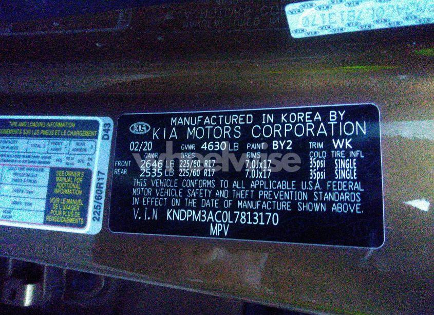 Photo 9 of 2020 Kia Sportage LX (VIN KNDPM3AC0L7813170)