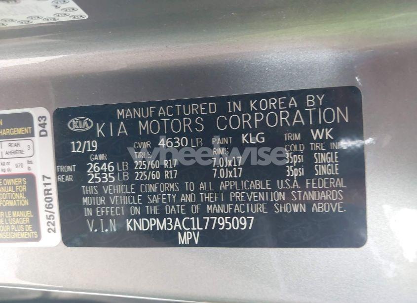 Photo 9 of 2020 Kia Sportage LX (VIN KNDPM3AC1L7795097)