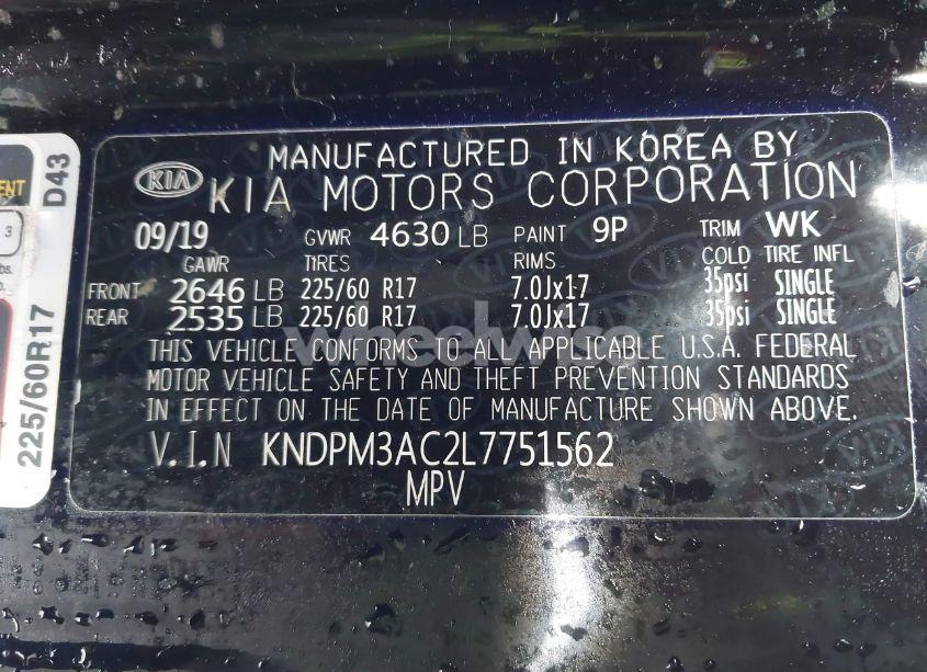 Photo 9 of 2020 Kia Sportage LX (VIN KNDPM3AC2L7751562)