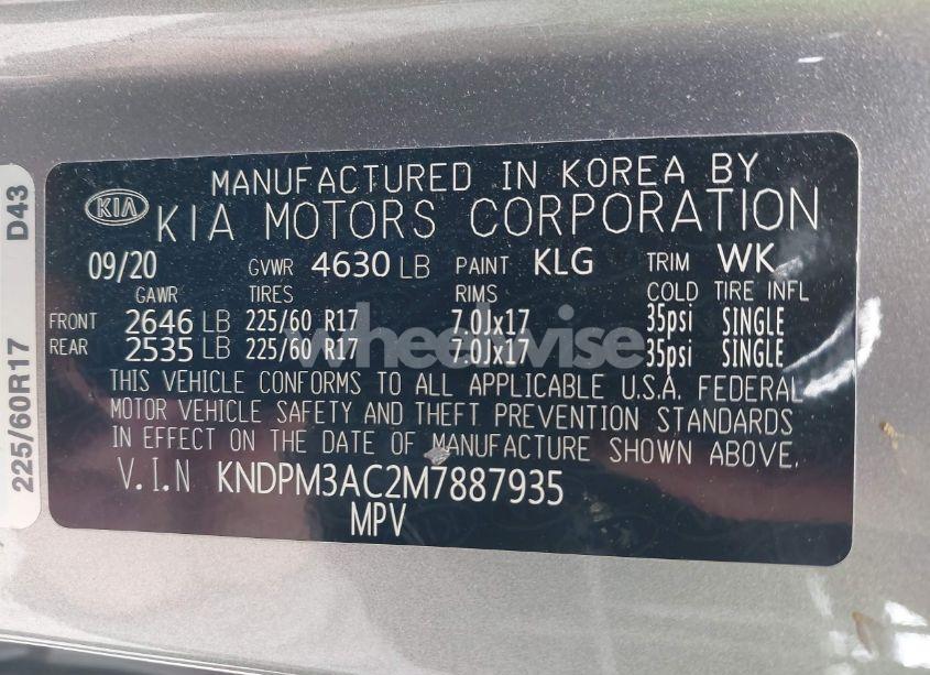 Photo 9 of 2021 Kia Sportage LX (VIN KNDPM3AC2M7887935)