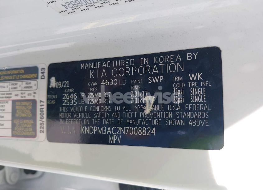 Photo 9 of 2022 Kia Sportage LX (VIN KNDPM3AC2N7008824)