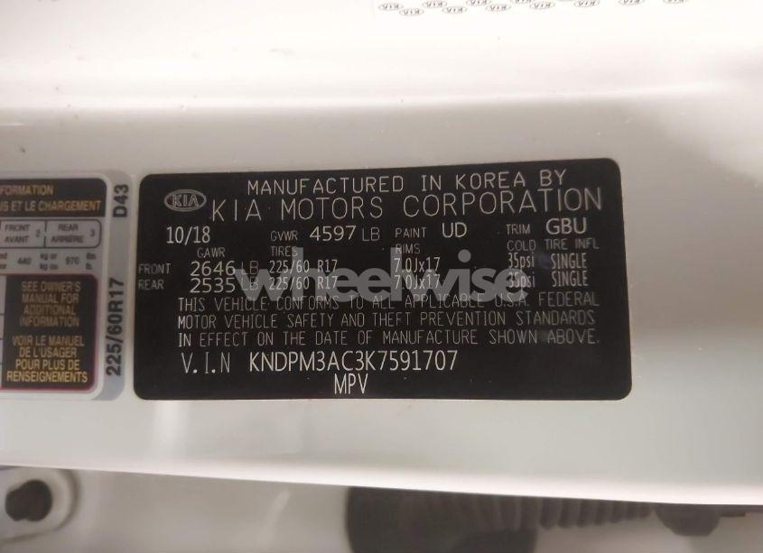 Photo 9 of 2019 Kia Sportage LX (VIN KNDPM3AC3K7591707)