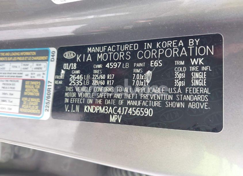 Photo 9 of 2018 Kia Sportage LX (VIN KNDPM3AC4J7456590)