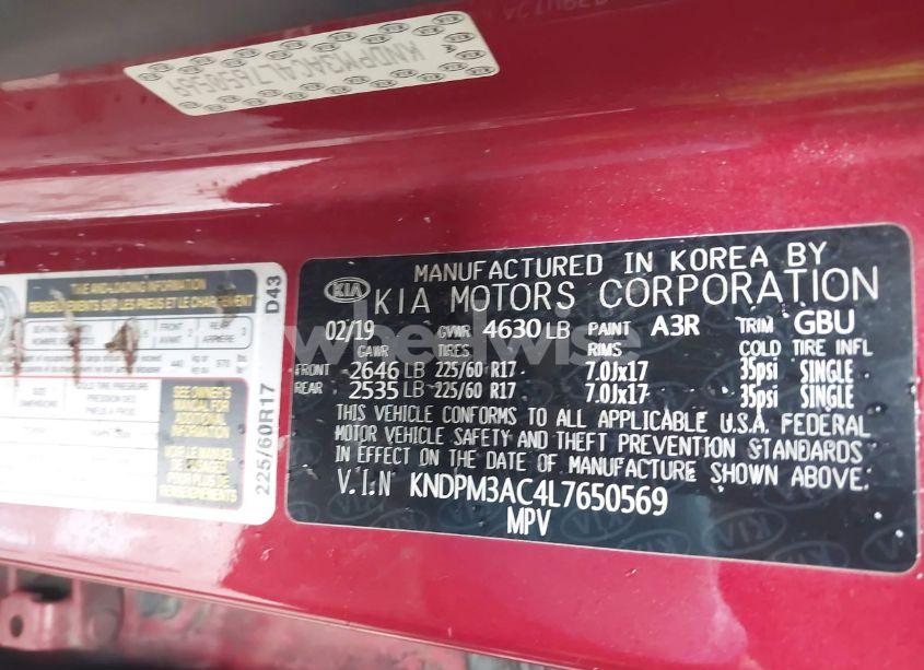 Photo 9 of 2020 Kia Sportage LX (VIN KNDPM3AC4L7650569)