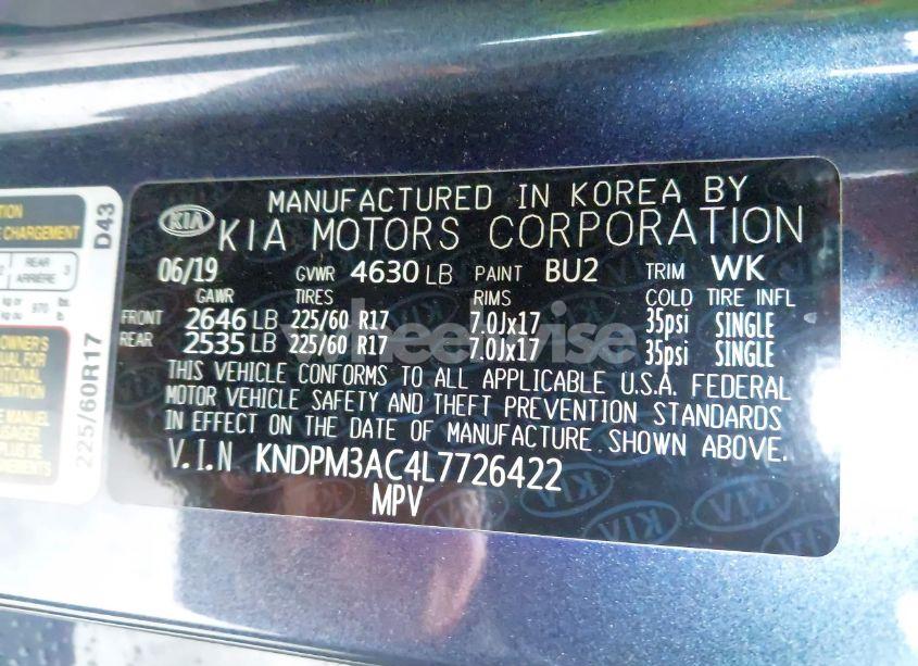 Photo 9 of 2020 Kia Sportage LX (VIN KNDPM3AC4L7726422)