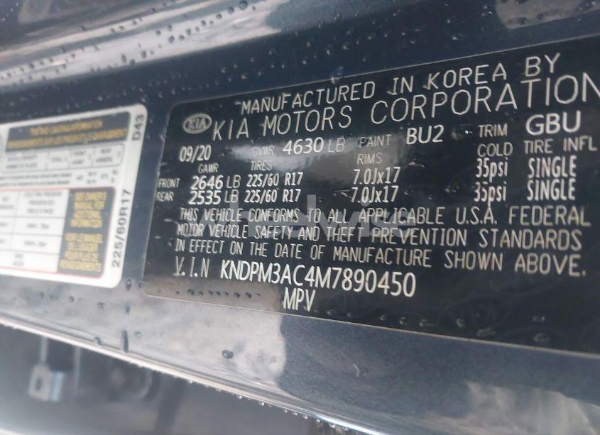 Photo 9 of 2021 Kia Sportage LX (VIN KNDPM3AC4M7890450)