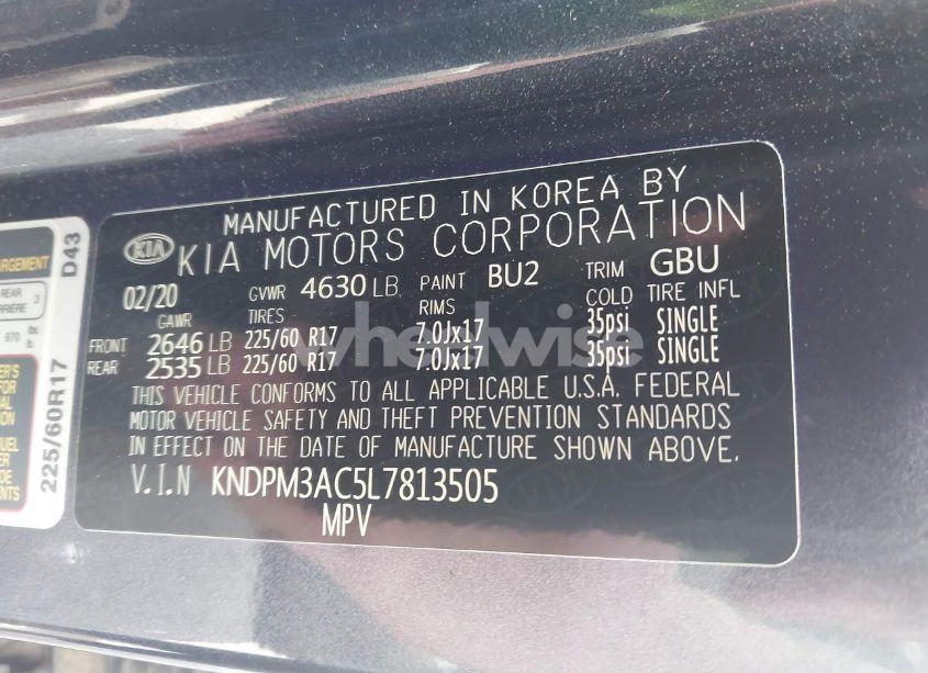 Photo 9 of 2020 Kia Sportage LX (VIN KNDPM3AC5L7813505)