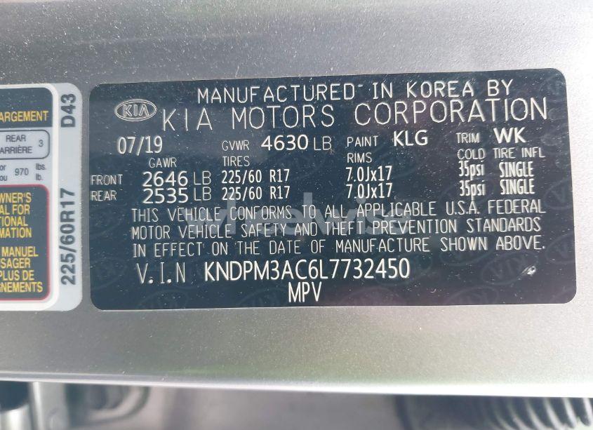 Photo 9 of 2020 Kia Sportage LX (VIN KNDPM3AC6L7732450)