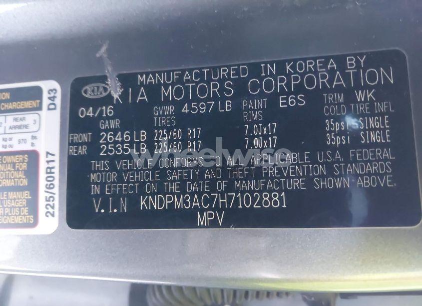 Photo 9 of 2017 Kia Sportage LX (VIN KNDPM3AC7H7102881)