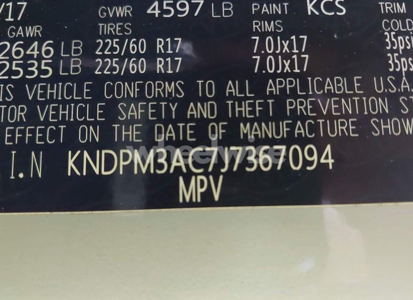 Photo 9 of 2018 Kia Sportage LX (VIN KNDPM3AC7J7367094)